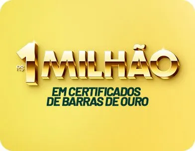 R$ 1 milhão em certificados de barras de ouro