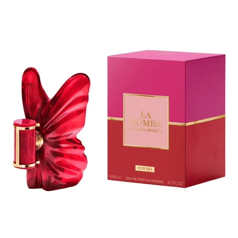 Frasco do perfume La Bomba Intensa, da Carolina Herrera