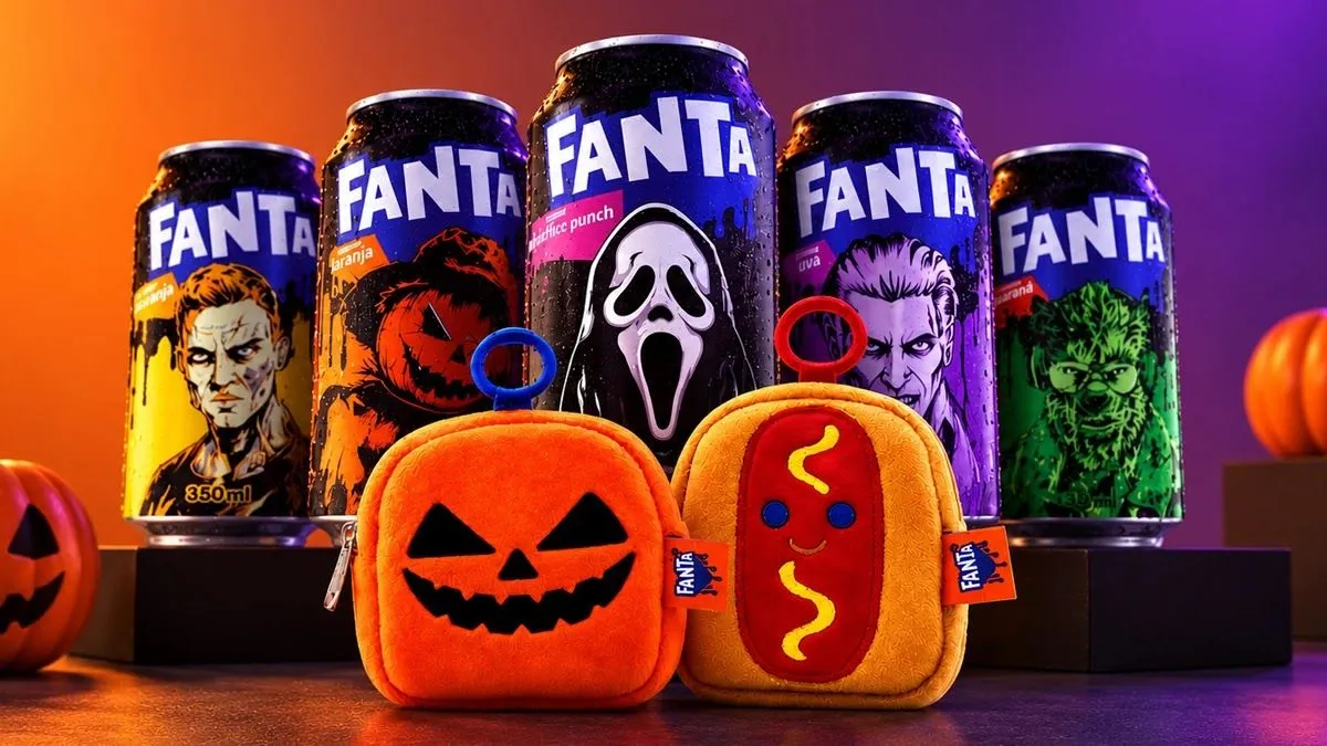 Compre e Ganhe: Promoção Fanta Halloween: compre 2 Fantas e leve uma mini bag do Ghostface