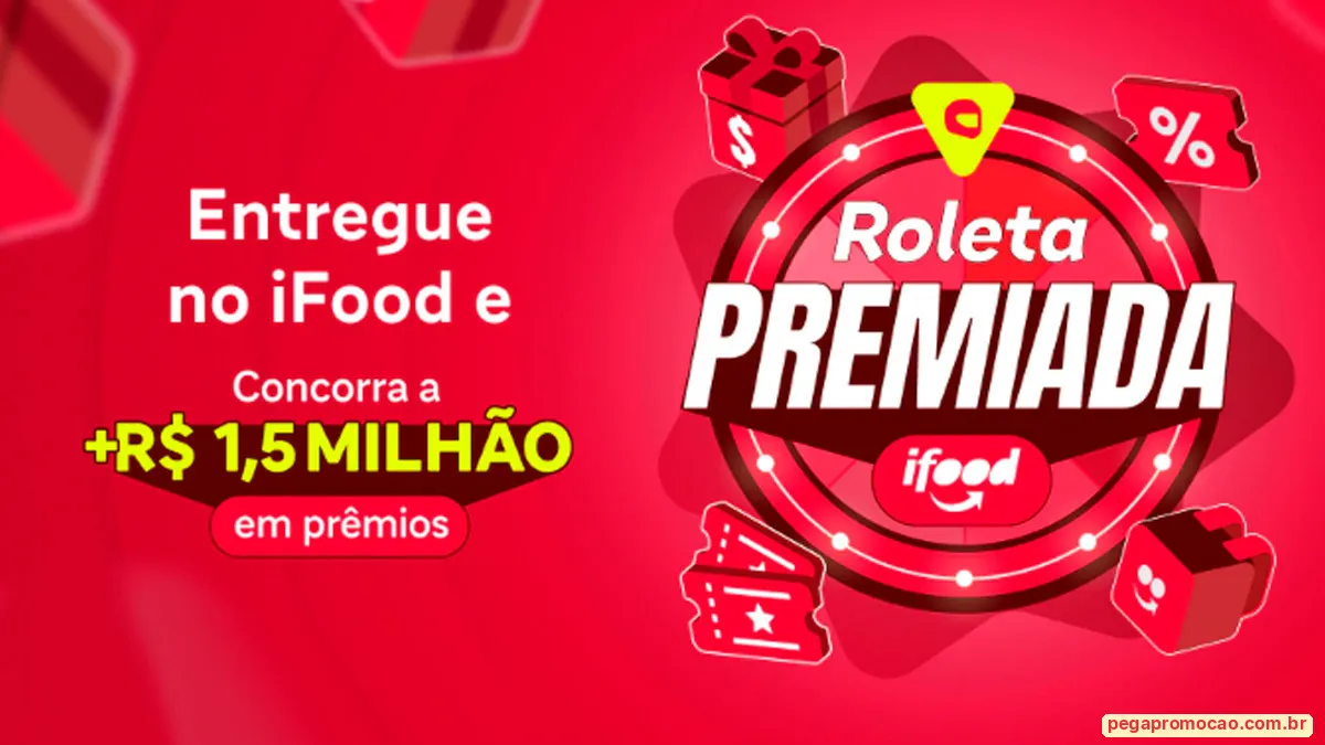 Sorteio: Promoção iFood Roleta Premiada: entregadores concorrem a vouchers de até R$ 700 e ingressos de cinema