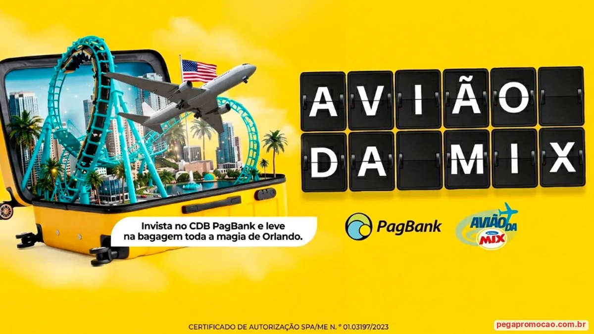 Sorteio: Sorteio PagBank e Mix FM: concorra a 3 viagens para Orlando com acompanhante